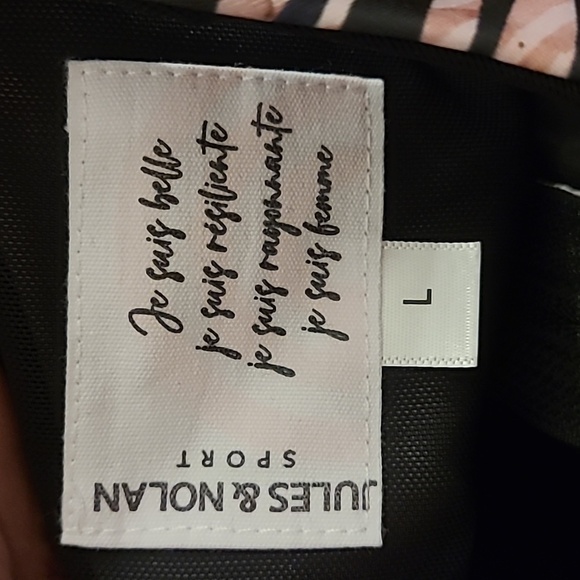 Jules & Nolan Size L High Necked Floral Printed Zip Up Sports Bra - Picture 5 of 7